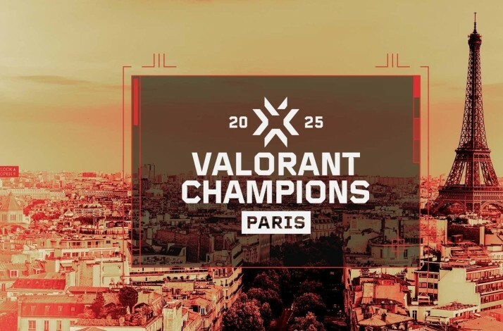 Promotional banner for VALORANT Champions Paris 2025.