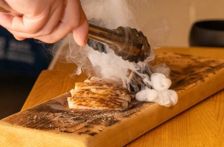 A dish served at the Michelin-starred Shota Omakase.