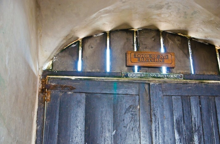 A wooden door labeled 
