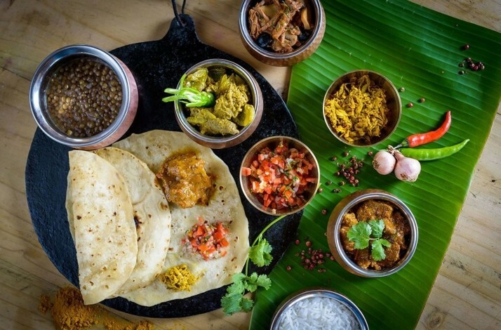 Home-style table d'hôte lunch in Le Morne village, Mauritius.