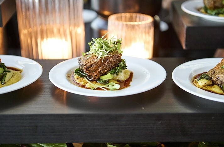 A gourmet lunch served for visitors of Porsche Experience Centre Toronto touring experience.