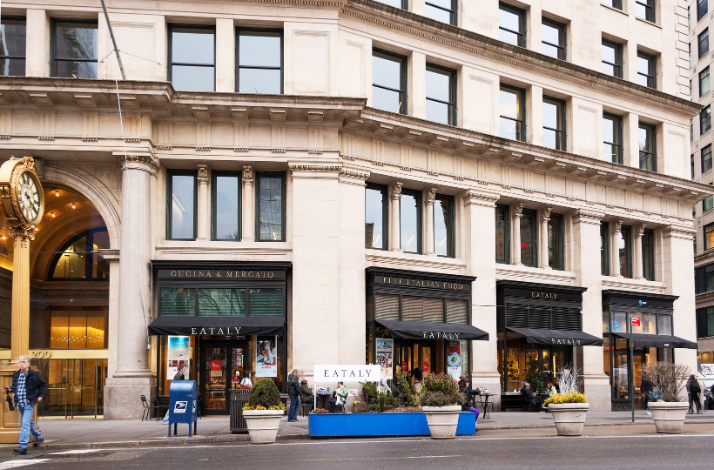 The exterior of Eataly Flatiron location in New York City. 