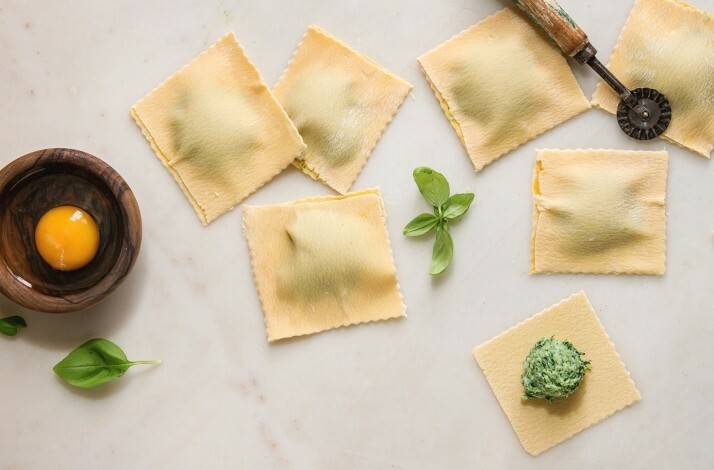 Spinach ravioli.