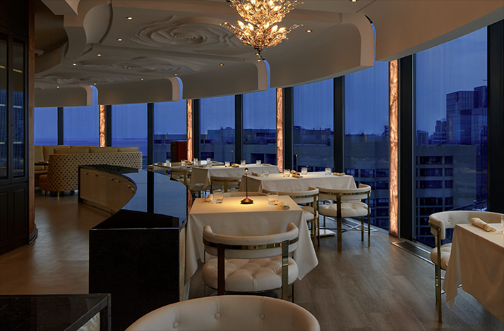 Dining area at the Don Alfonso restaurant.