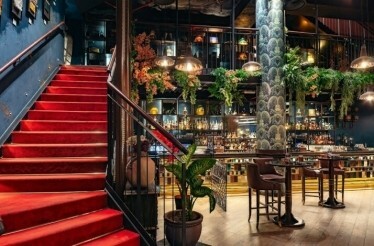 COYA restaurant interior in Abu Dhabi United Arab Emirates