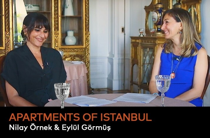 Nilay Örnek and Eylül Görmüş speaking at a table at the Audio Literature Festival