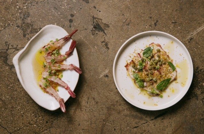 Dishes served at Crudo e Nudo.