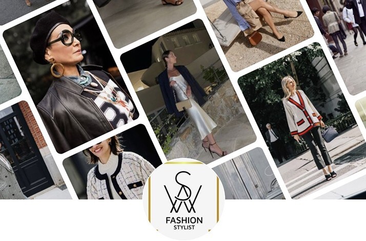 Snap shot of a moodboard with models in various outfits