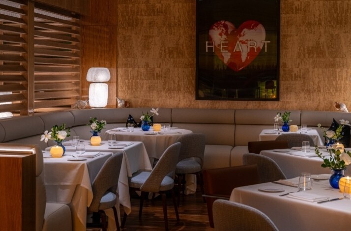 Tables served for guests at Marea Beverly Hills.