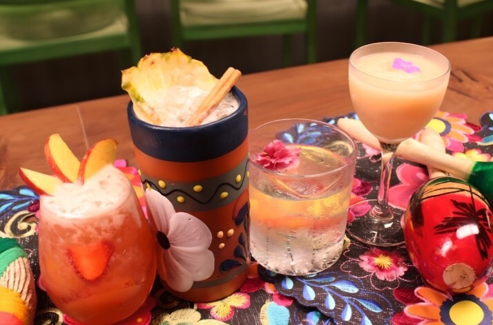 Selection of cocktails served at Cantina Rosa.