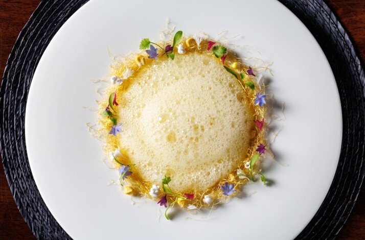 Cariño's signature corn and truffle ravioli.