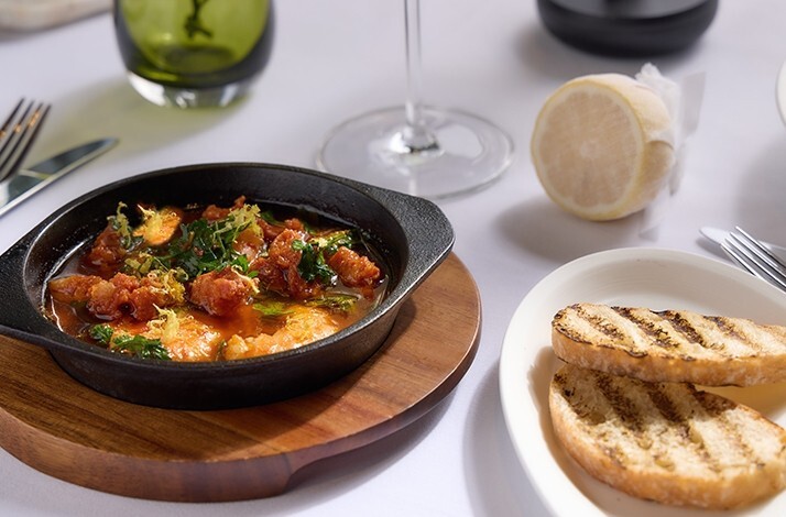 Mediterranean dish at Whitcomb's, The Londoner hotel.