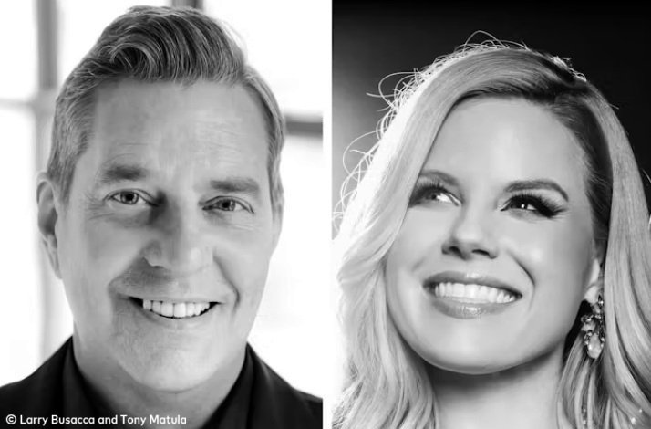 Conductor Steven Reineke and actor Megan Hilty ©Larry Busacca and Tony Matula