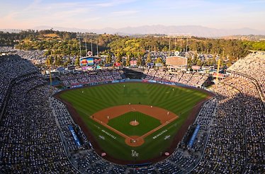 The view on Dodgers stadium