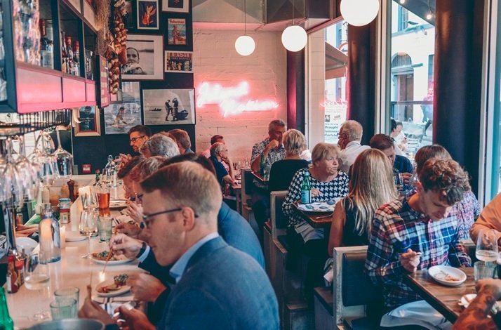 Full dining room of  The Seafood Café.