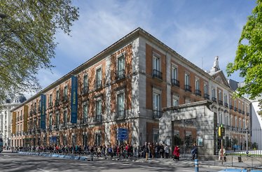 View of the beautiful building of the Thyssen-Bornemisza National Museum.