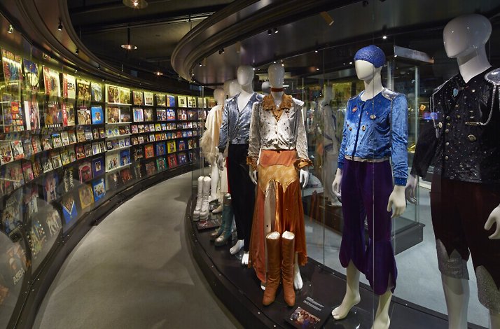 Exhibit inside ABBA The Museum, a popular interactive attraction located in Stockholm, Sweden.