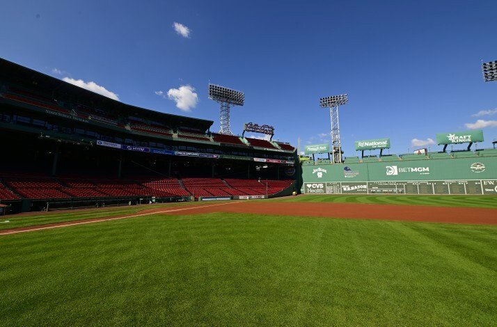 Fenway Park staduim at the sunny day