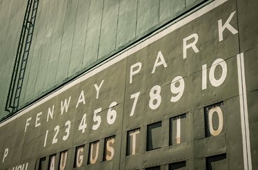 Score board at Fenway Park