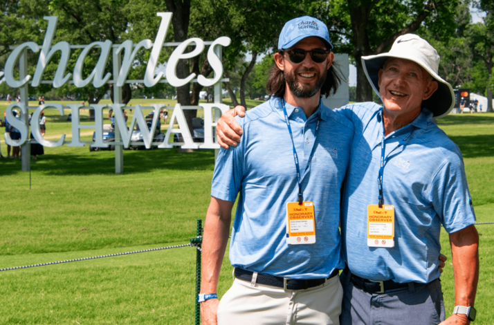 Two men on PGA TOUR® experience as honorary observers at the Charles Schwab Challenge.