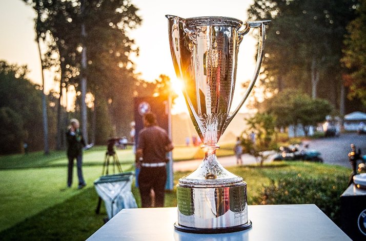 BMW Championship trophy at Bellerive Country Club.