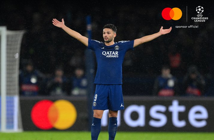 Player of Paris Saint-Germain photographed during an UEFA Champions League match.