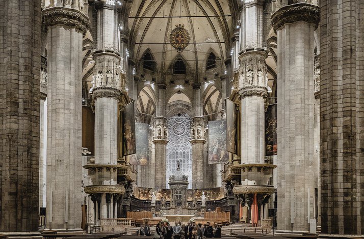 The interior of Milan Cathedral.