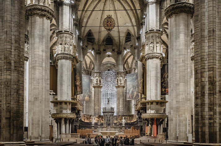 Milan cathedral view from inside.