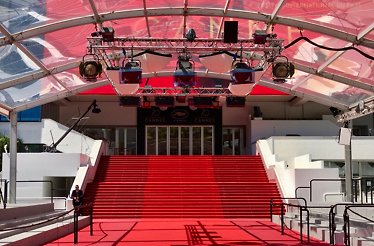 Cannes Film Festival empty red carpet