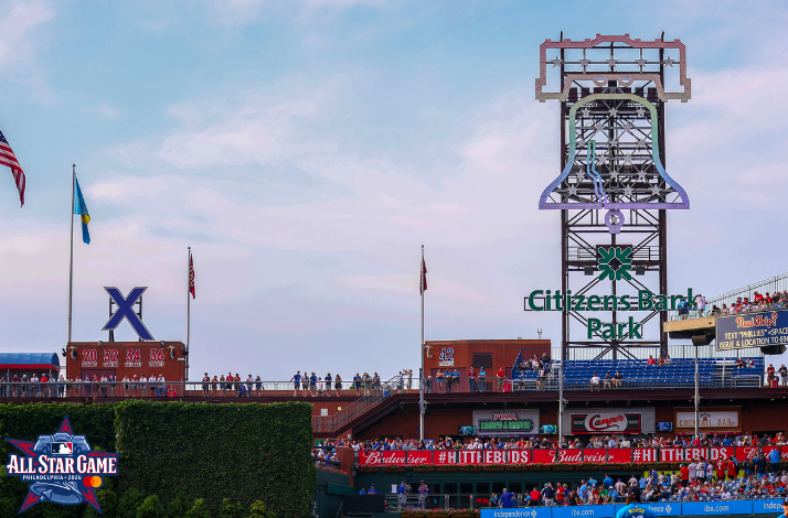 Philadelphia's Citizens Bank Park, home of the Phillies, host of the 2026 MLB All-Star Game.