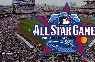 All Star Game Philadelphia 2026 poster with Mastercard logo.