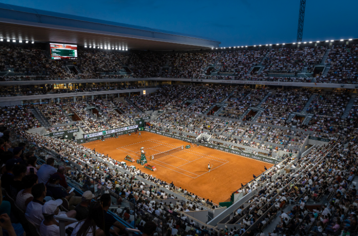 A panoramic view of the stadium.