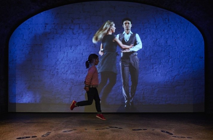 This image shows an interactive exhibit at EPIC The Irish Emigration Museum in Dublin, Ireland.