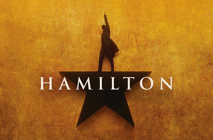 Promotional poster for ‘Hamilton’ musical.