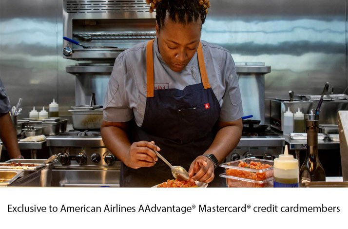 Chef Tiffany Derry at Radici cooking in a professional kitchen.