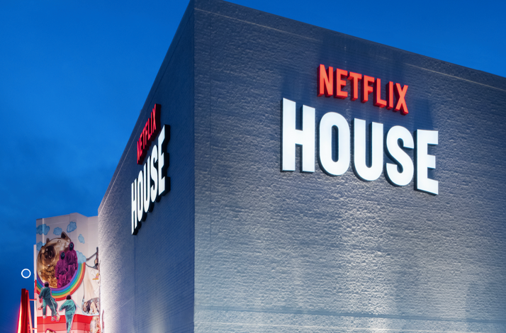 Exterior of  Netflix House.