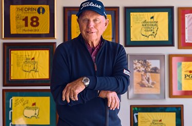 Golf instructor Butch Harmon smiling.