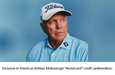 Portrait of Butch Harmon on a light blue background.