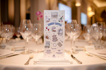 This image captures the 27th annual Sunday Supper hosted by Citymeals on Wheels at Restaurant DANIEL. 