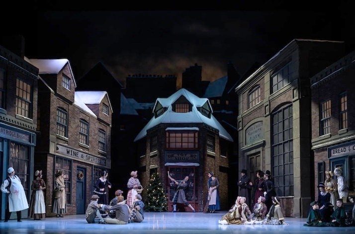 Stage scene performance in Prague's National Theatre.