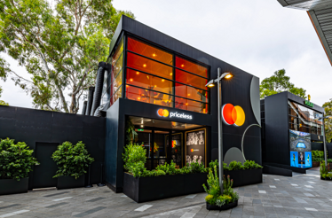 Exterior view of the stylish Mastercard Priceless lounge at the Australian Open.