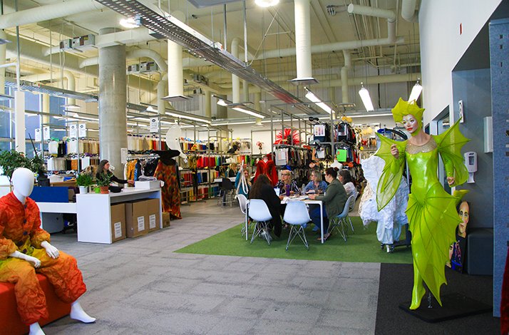 Interior of one of the staff only premises at Cirque du Soleil's International Headquarters.