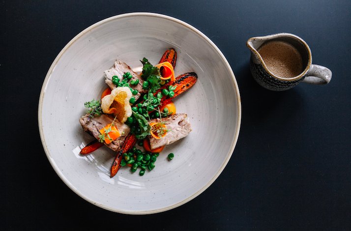 One of the dishes prepared by the restaurant's executive chef, Pavel Býček.