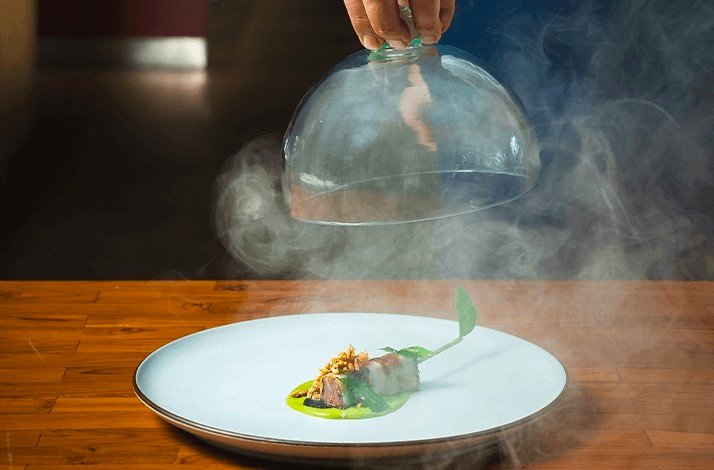 A unique meal prepared by chef