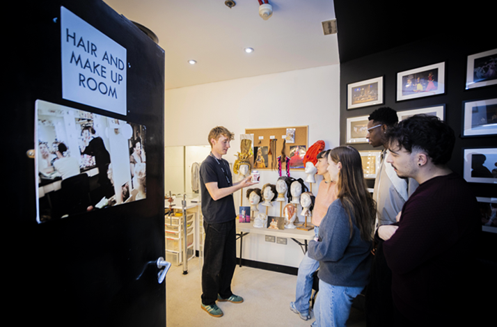 Group in Abbey Theatre hair and make up room.