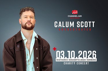 Promotional banner for Calum Scott Orchestrated at SchauSpielHaus Hamburg