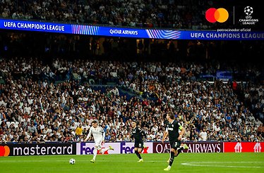 Image from a match Real Madrid FC versus Juventus during UEFA Champions league.
