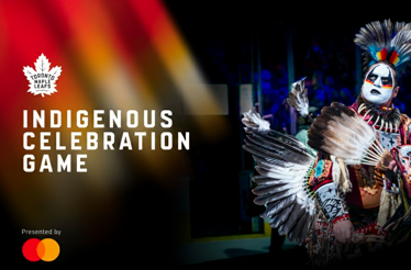 Promotional banner for Toronto Maple Leafs Indigenous Celebration Game