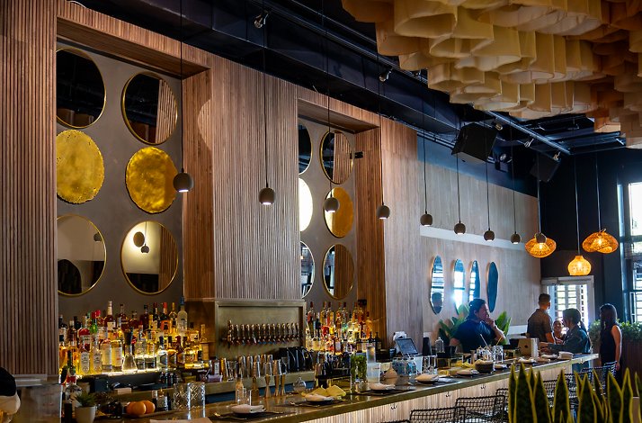 A view of the bar seating area at the Kayao located in Chicago.