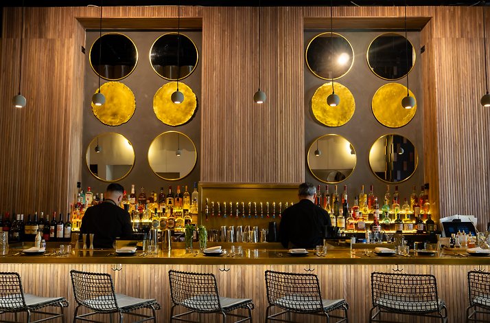 A view of the bar seating area at the Kayao located in Chicago.